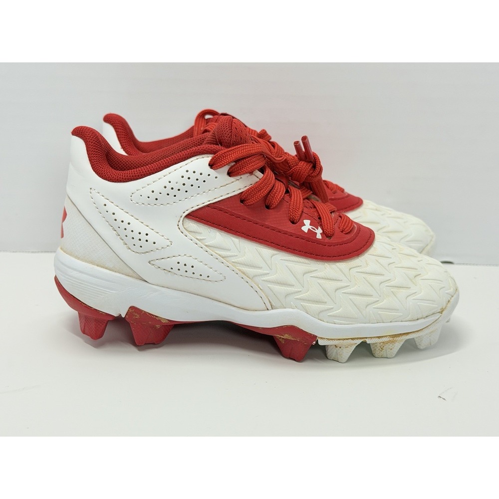 Under Armour Leadoff Low RM 3.0 Jr Baseball Cleats Youth 11K Red White